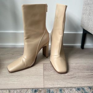 ASOS high heel boots - cream/tan color - like new - size: 7
